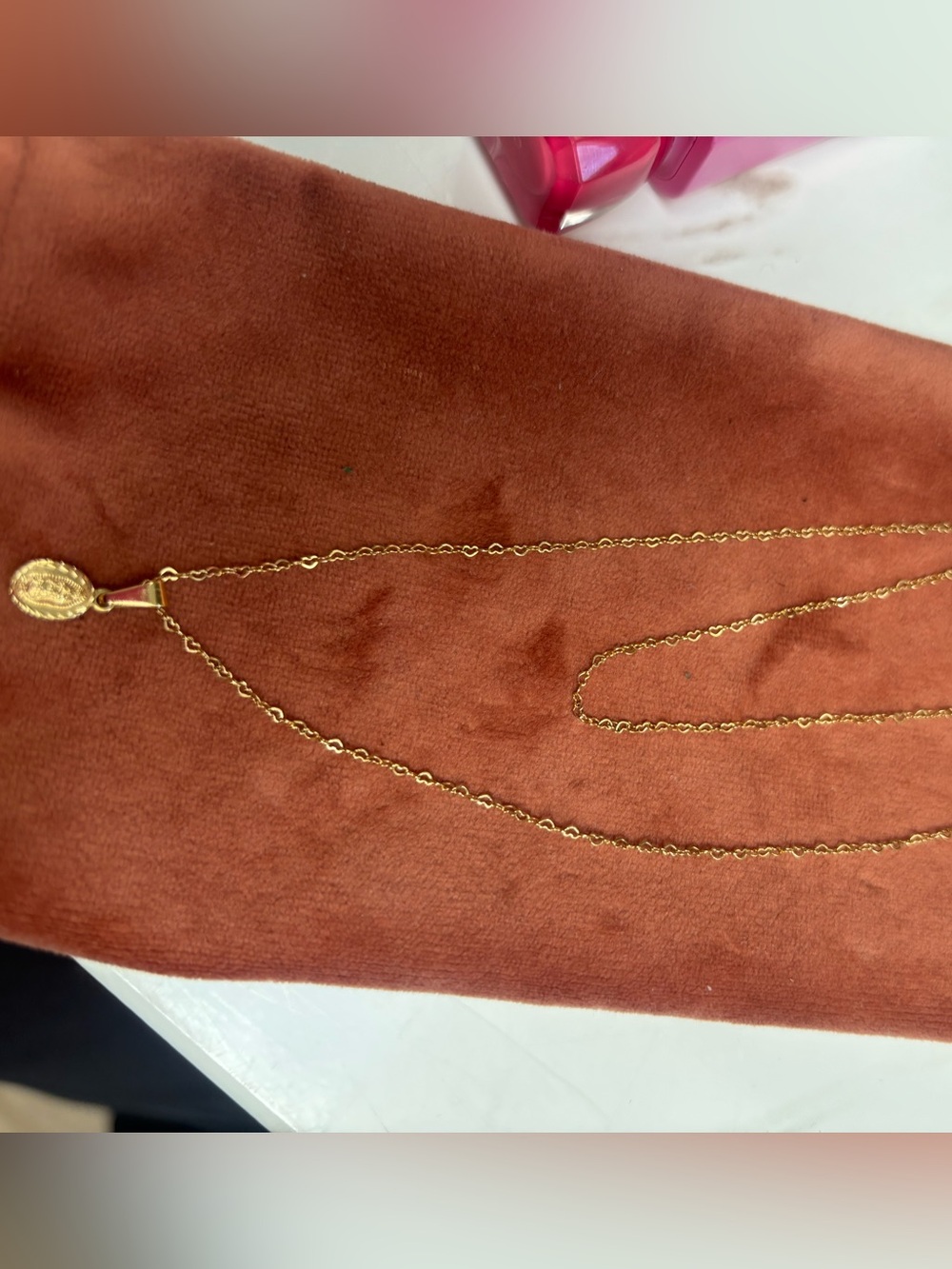 Gold plated 18 k DelicateChain Necklace whit charm